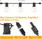 Bosceos 25FT Outdoor G40 LED Globe String Lights Dimmable Waterproof - Image 6