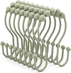 Bathway Sage Green Shower Curtain Hooks Shower Curtain Rings Rust Proof Sturdy by Bathway