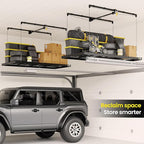FERO Overhead Garage Storage Rack, 500 lb Capacity, 4x8 FT Garage Ceiling - Image 2