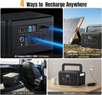 Portable Power Station 650W, 576Wh Solar Generator, LiFePO4 Battery 3.5 Hour - Image 5
