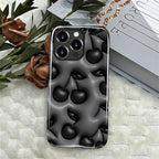 for iPhone 11 Pro Case, HL2 Cute Cool Cherry Black Hybrid 2 Layer Hard Shell - Image 4