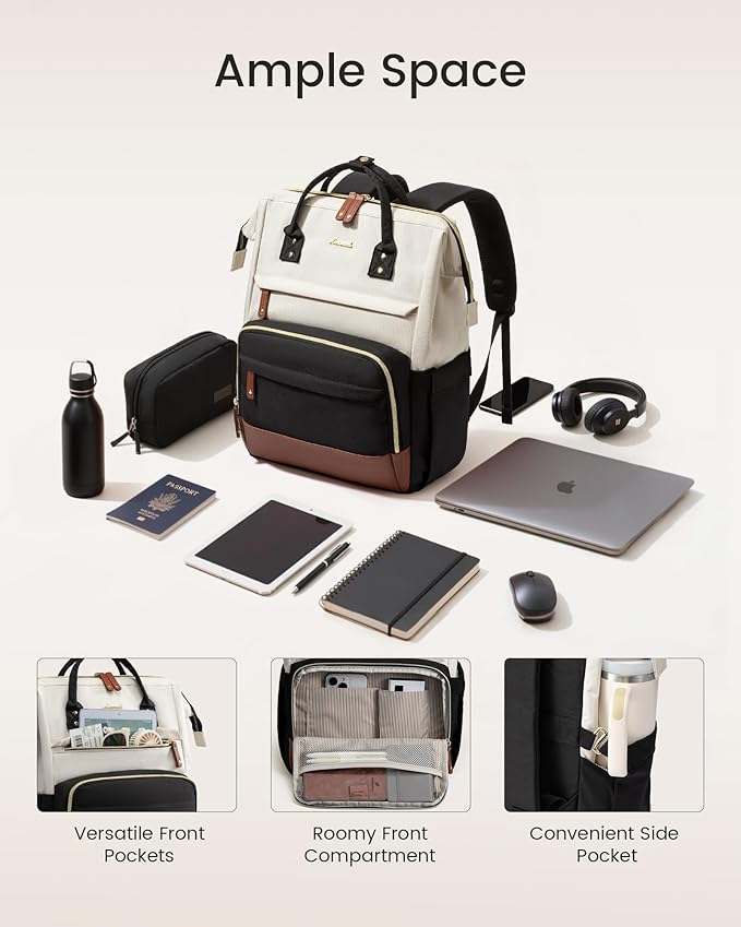 LOVEVOOK Laptop Backpack for Women, 15.6 Inch Work Business Backpacks Purse - Image 4