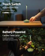 Modern Cordless Table Lamp Set of 2, Portable LED Desk Lamps, 4000mAh - Image 4