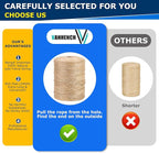 Vanhench 805FT Natural Jute Twine String, Bulk Hemp Jute Rope Cord Twine - Image 2
