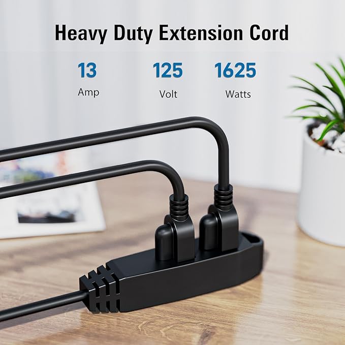 K KASONIC - 100-Feet 3 Outlet Extension Cord, UL Listed, 16/3 SJTW 3-Wire - Image 2