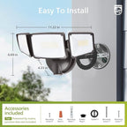 Philips 72W 7400LM LED Flood Lights Outdoor, Switch Controlled Aluminum - Image 7