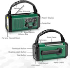 NOAA Emergency Weather Radio, Best Portable 10000mAh Battery/Hand Crank/Solar - Image 5