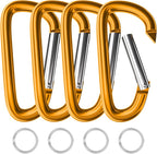 sprookber 4" & 5" Extra Large Aluminum Carabiner D Ring, Caribeener Clips by Sprookber