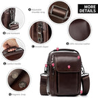 Augus Leather Small Messenger Bag - Image 5