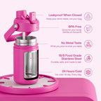 Kids Insulated Water Bottle - 12oz Stainless Steel Water Bottle with Dual Spouts - Image 5