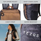 Tezos Juniper Daypack, Lightweight Hiking Backpack and Hydration Pack - Image 3