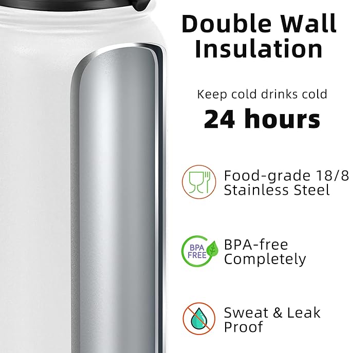 Fanhaw 20 oz Insulated Stainless Steel Water Bottle - Image 3