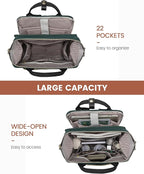 LOVEVOOK Laptop Backpack for Women, 15.6'' Waterproof Nurse Bag Teacher Work - Image 3