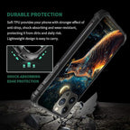 for iPhone 15 Pro Max Case, Star Cave Hungry Wolf Pattern Graphic Design Girl - Image 2