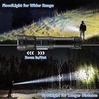 IkeeRuic 7Mode Flashlights High Lumens Rechargeable, LED Flashlight Rechargeable - Image 3