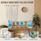 Pineapple Decorative Home Pillow Covers, Beach Pineapples Long Body Pillow - Image 4