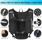 INOXTO Running Hydration Vest Backpack, Lightweight Insulated Pack - Image 4
