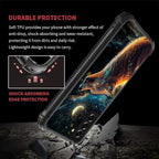 for Samsung Galaxy S21 FE Case, Star Cave Hungry Wolf Pattern Graphic Design - Image 2