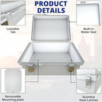 MAKERELE Gray Plastic Waterproof Electrical Box Outdoor, IP67 ABS - Image 4