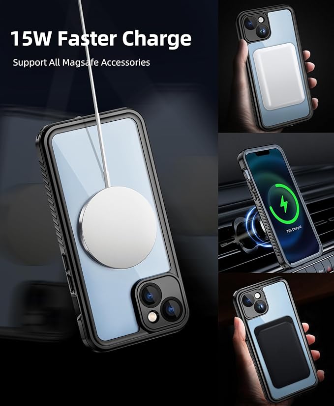 Beeasy for iPhone 14 Waterproof Case Compatible - Image 3