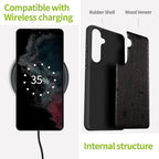 Carveit Wood Case for Galaxy S24 Plus Case Shockproof Protective Cover Unique - Image 5
