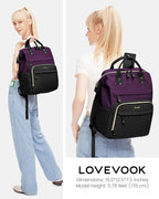 LOVEVOOK Laptop Backpack for Women, 15.6 inch Waterproof Nurse Bag Teacher Work - Image 2