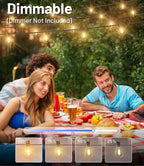 Tenmiro 60FT Outdoor String Lights, Waterproof 16+1 Edison Shatterproof Bulbs - Image 2