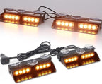 XRIDONSEN Amber 2 in 1 Emergency Dash Strobe Lights Interior Windshield Lights - Image 7