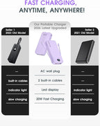 citicr Portable Charger Power Bank, 20000mAh PD20W USB C Fast Charging - Image 2