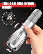 Victoper LED Flashlight 2 Pack Silver, Bright High Lumens Tactical Flashlights - Image 6