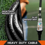 Extension Cord with Lighted End, UL Certified, 10 Gauge 1FT Black 3 Prong Heavy - Image 7