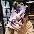 Compatible with iPhone 12 Pro Max Case, High Heeled Purple Diamond Rose Luxury - Image 6