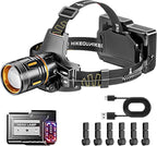 LED Headlamp Rechargeable 3500 Lumens, Dual Beads Headlights Super Bright by Unknown
