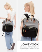 LOVEVOOK Laptop Backpack for Women, 15.6'' Waterproof Nurse Bag Teacher Work - Image 4