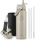 BUZIO 24 oz Water Bottle Insulated, Leakproof Stainless Steel Flask, Wide Mouth by BUZIO