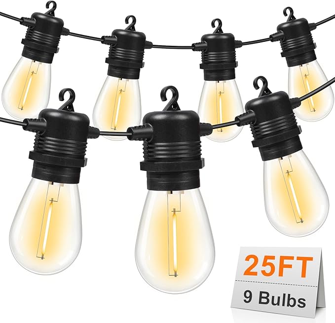 GvvooHome LED Outdoor String Lights 25FT by GvvooHome