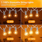 Brightown Outdoor String Lights, 50FT 25 G40 Bulbs Shatterproof Patio Lights - Image 7