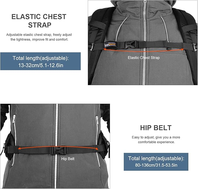 MOUNTAINTOP 30L Hiking Backpack, Men Women Camping Backpack, Lightweight - Image 8