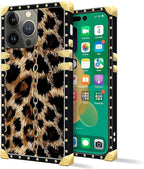 Compatible with iPhone 14 Pro Max Case, Seamless Gold Chain Leopard Luxury - Image 2