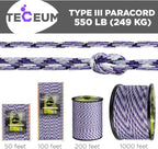 TECEUM 5/32" Paracord Rope 1000 – 1000ft / 200ft / 100ft / 50ft – Tactical - Image 9