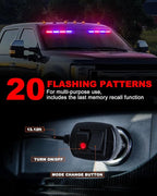 HLauto 6Z4J Emergency Dash Strobe Lights: 2x16.8 inch Red Blue Safety Lights - Image 4