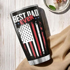 Best Dad Ever Black American 20oz Tumbler, Stainless Steel Insulated Mug - Image 5
