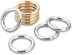 Gkeygo 1 Inch Keychain Rings, 8 Pack Round Carabiner Clip by Gkeygo