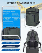ECOHUB 17" Small Travel Backpack, United Airlines Personal Item Bag 17x10x9 - Image 2