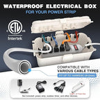 Flemoon Outdoor Electrical Box Waterproof, Medium Weatherproof Electrical Box - Image 2