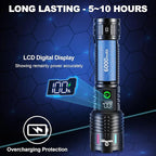 Esgreen Rechargeable Flashlights High Lumens 100000 Single 2 Modes, Super - Image 8