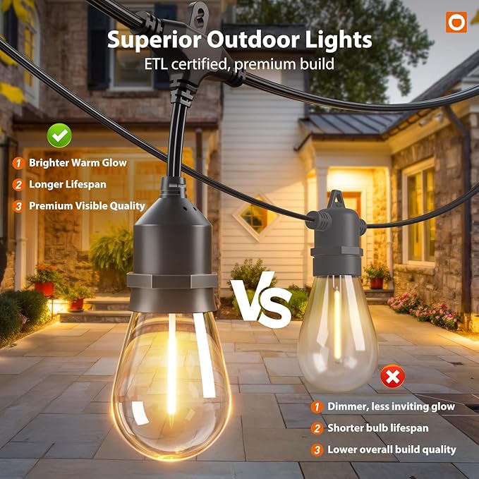 addlon 100FT Outdoor String Lights - Image 4