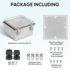 TICONN Waterproof Electrical Junction Box IP67 ABS Plastic Enclosure - Image 6