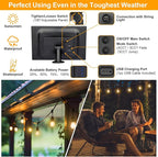 Mlambert 3-Color in 1 Solar String Lights Outdoor Waterproof Dimmable, 48ft - Image 4