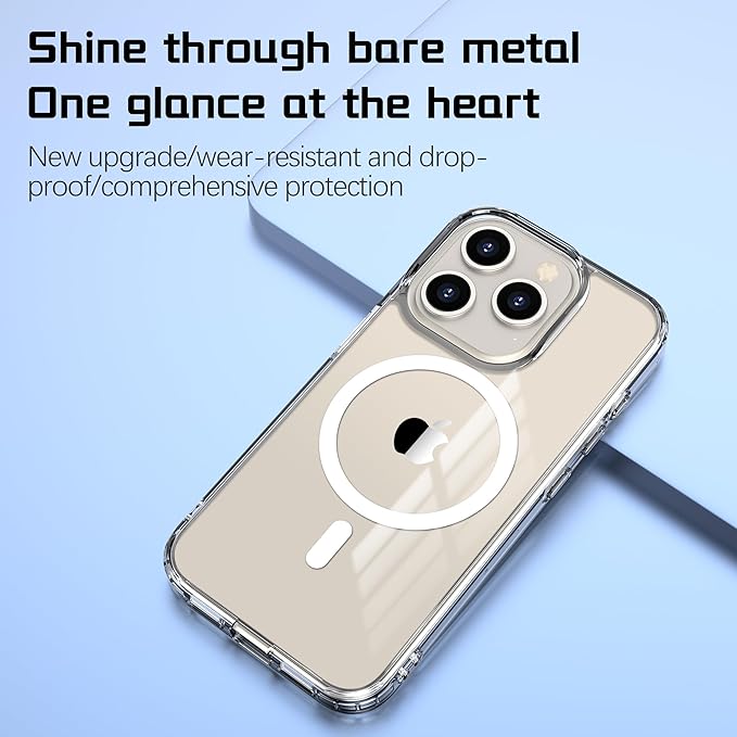 Magnetic Designed for iPhone 15 Pro Case Clear - Image 3